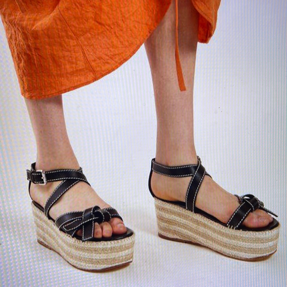 Brand New Loewe Gate Platform Wedge Sandal
